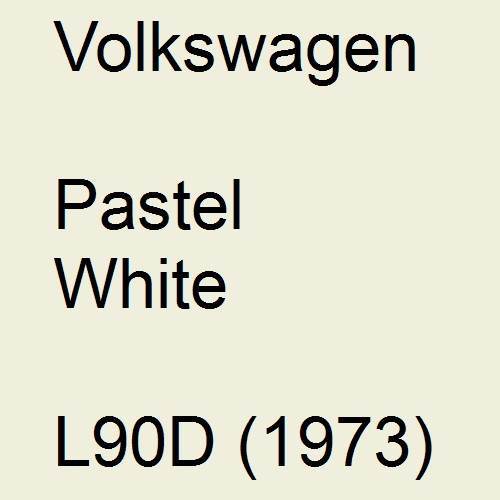 Volkswagen, Pastel White, L90D (1973).